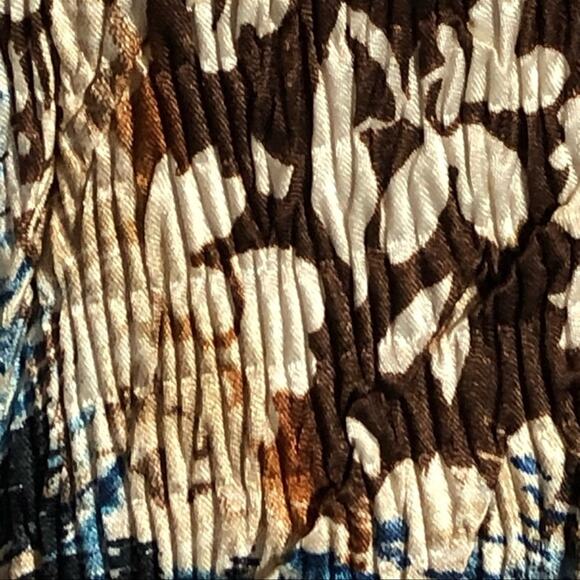 Vintage Alberto Makali Y2K Abstract Crinkle Scoop Neck Blouse Size Small - Picture 10 of 15